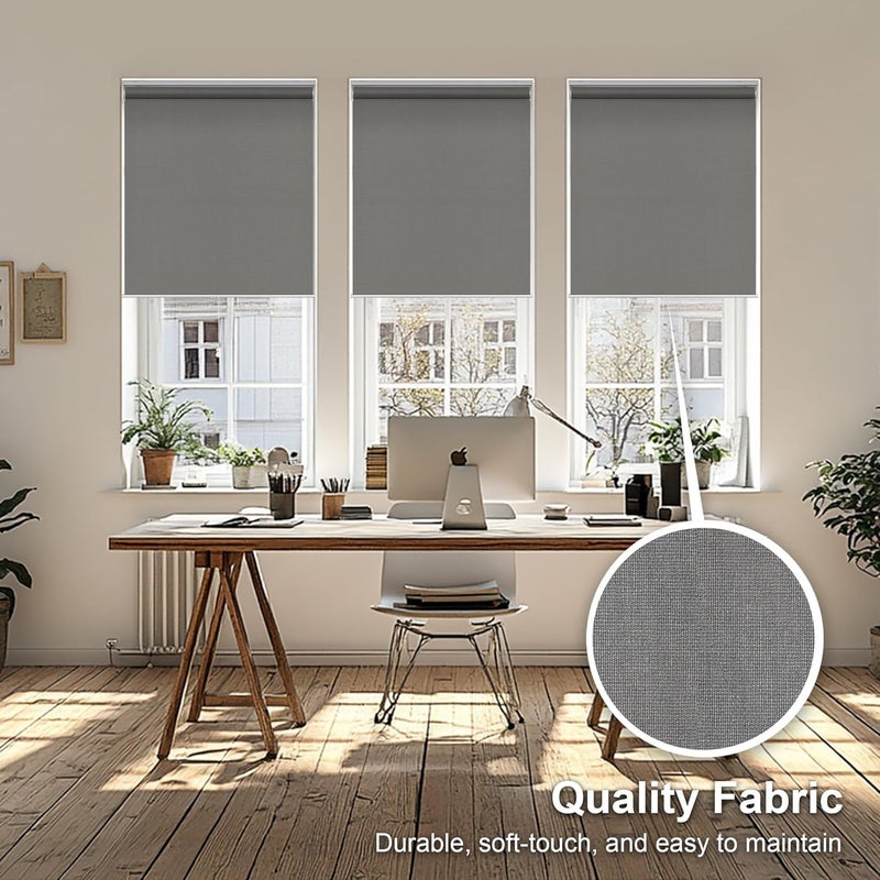 CHICOLOGY Roller Window Shades , Window Blinds , Window Shades for Home , Roller Shades , Window Treatments , Window Blinds Cordless , Door Blinds , Urban Grey (Light Filtering), 31"W X 72"H - Image 5